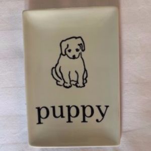 Rosanna Vintage Flashcard Puppy Tray, White/Black